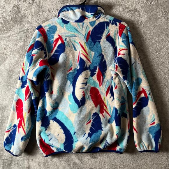 Patagonia Synchilla Snap T Feather Dance Red Blue White Fleece Pullover XS - Picture 5 of 7